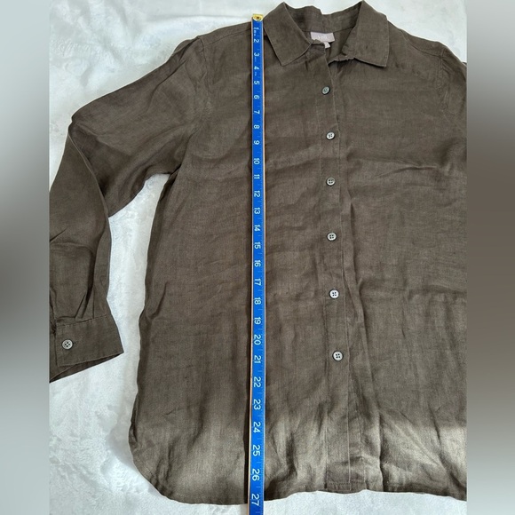 J.Jill 100% Linen Button Front Shirt - Picture 2 of 8